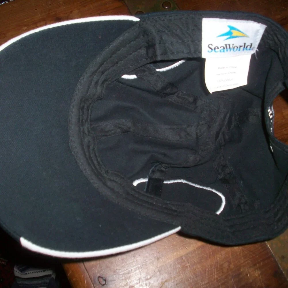 Shamu SeaWorld Orca Whale Fin Adjustable Baseball Dad Cap Souvenir, nice - Picture 5 of 7